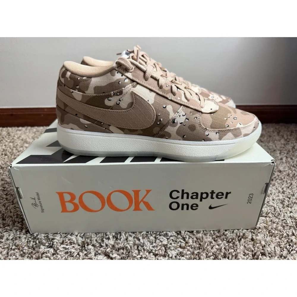 Nike Book 1 Desert Camo Mens Size 10 Sesame Sanddrift White Natural IM1360 200